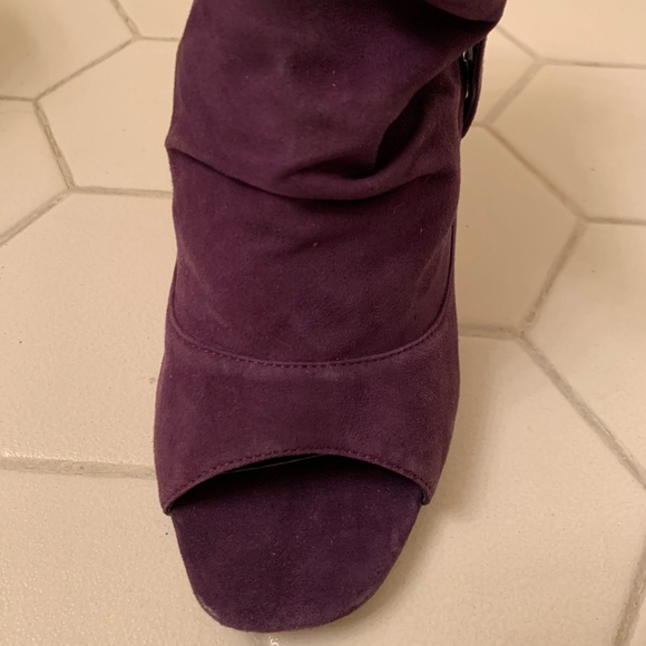 Steven By Steve Madden Purple Suede Booties - Picture 5 of 8